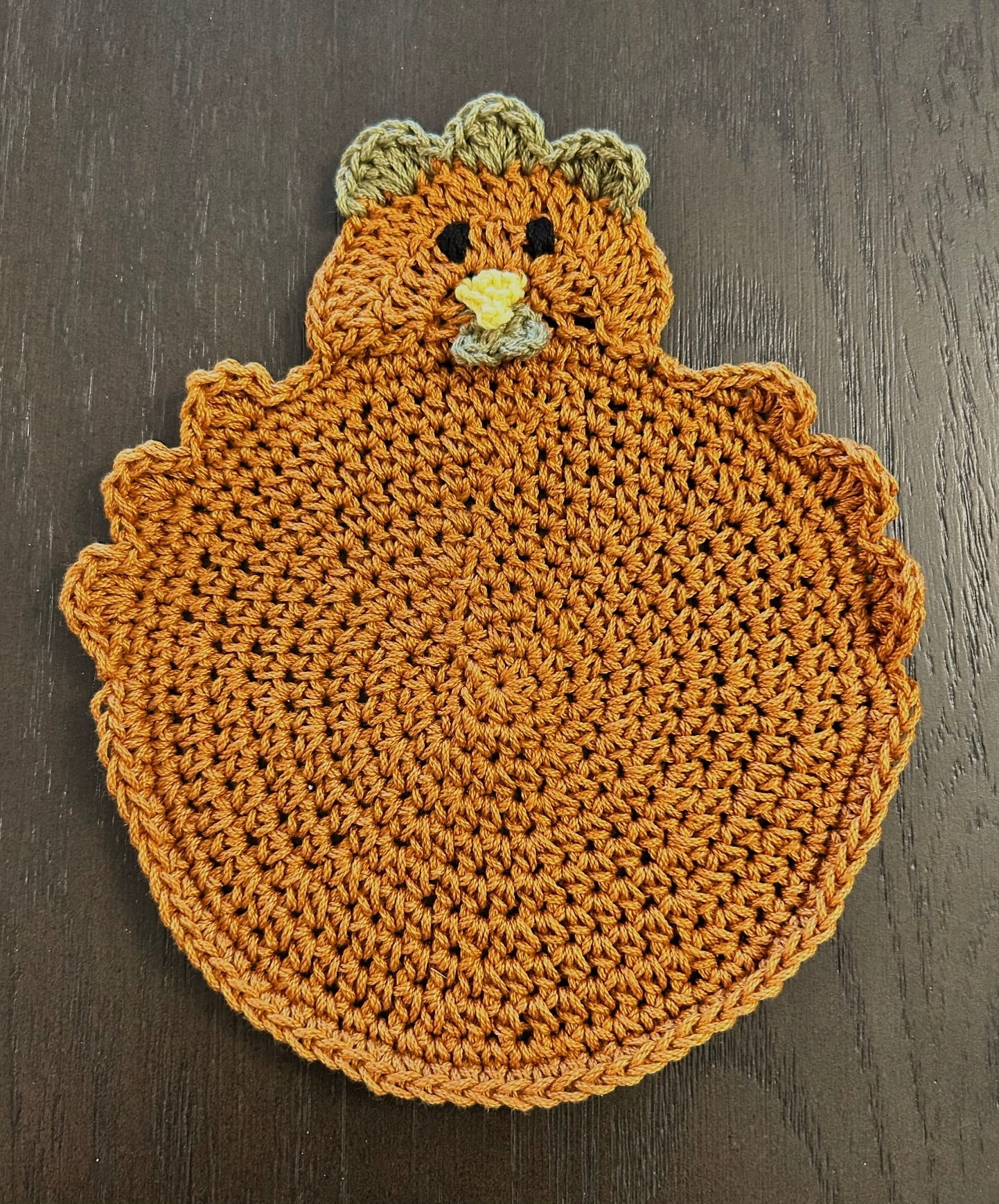 Crochet Potholder Hot Pads | HEN CHICKEN | Farm Decor | countertop | gift | Unique
