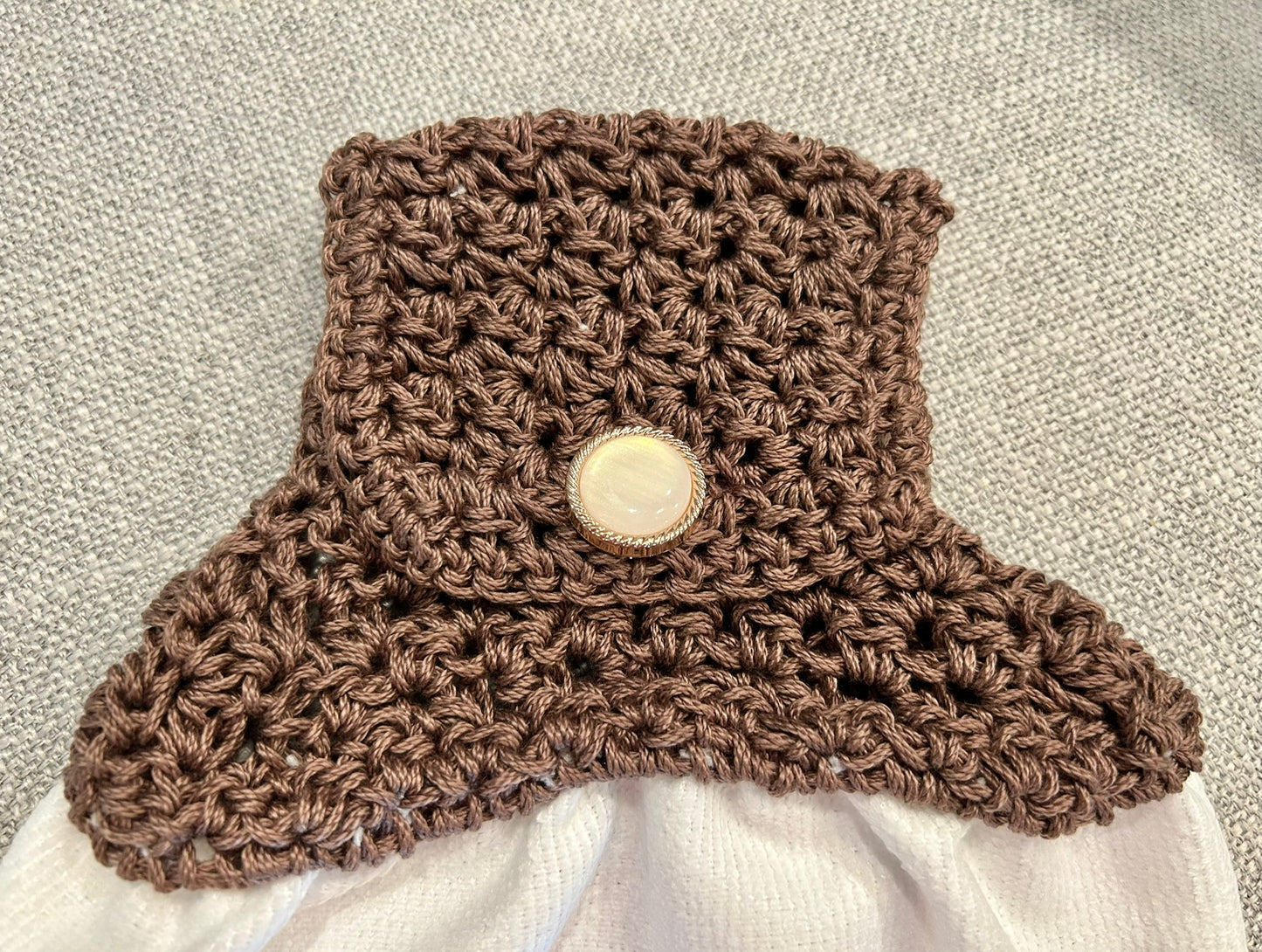 Crochet top kitchen towel | FARM LIFE and Cute Cows | Beautiful Home Decor Gift