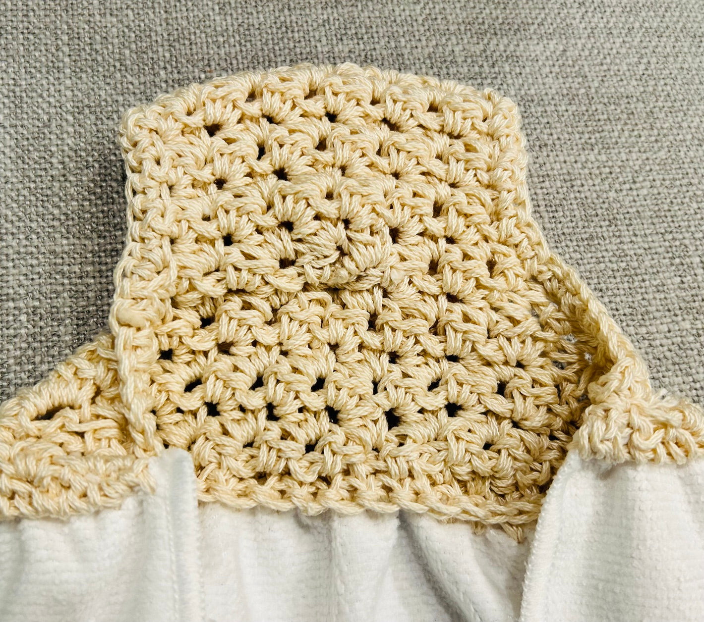 Chicken Hen Rooster| Crochet top kitchen towel | Farm Life Plaid White Jewel button | Home Decor Gift