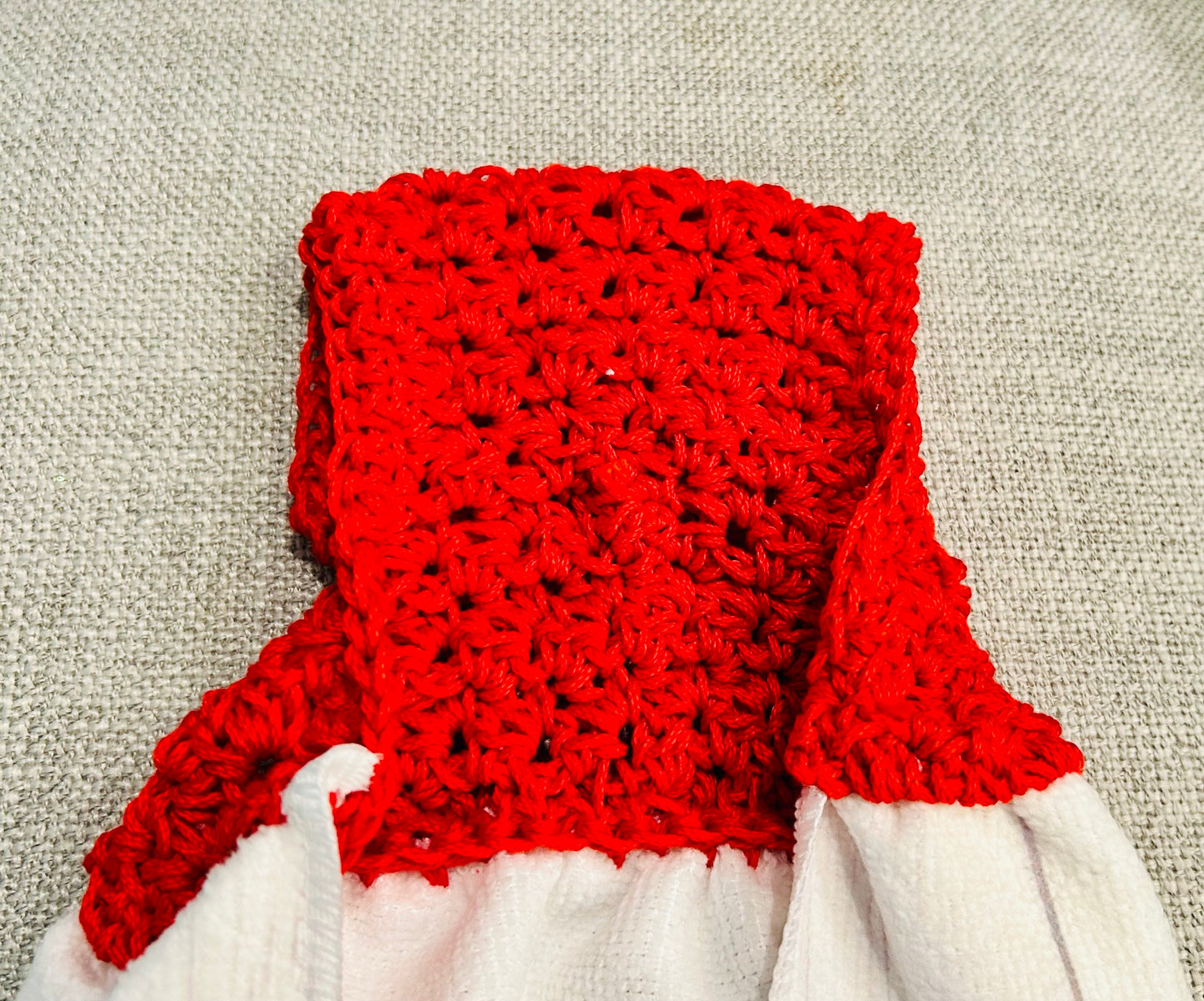 Chicken Hen Rooster| Crochet top kitchen towel | Farm Life | Red and Black Plaid | Home Decor Gift