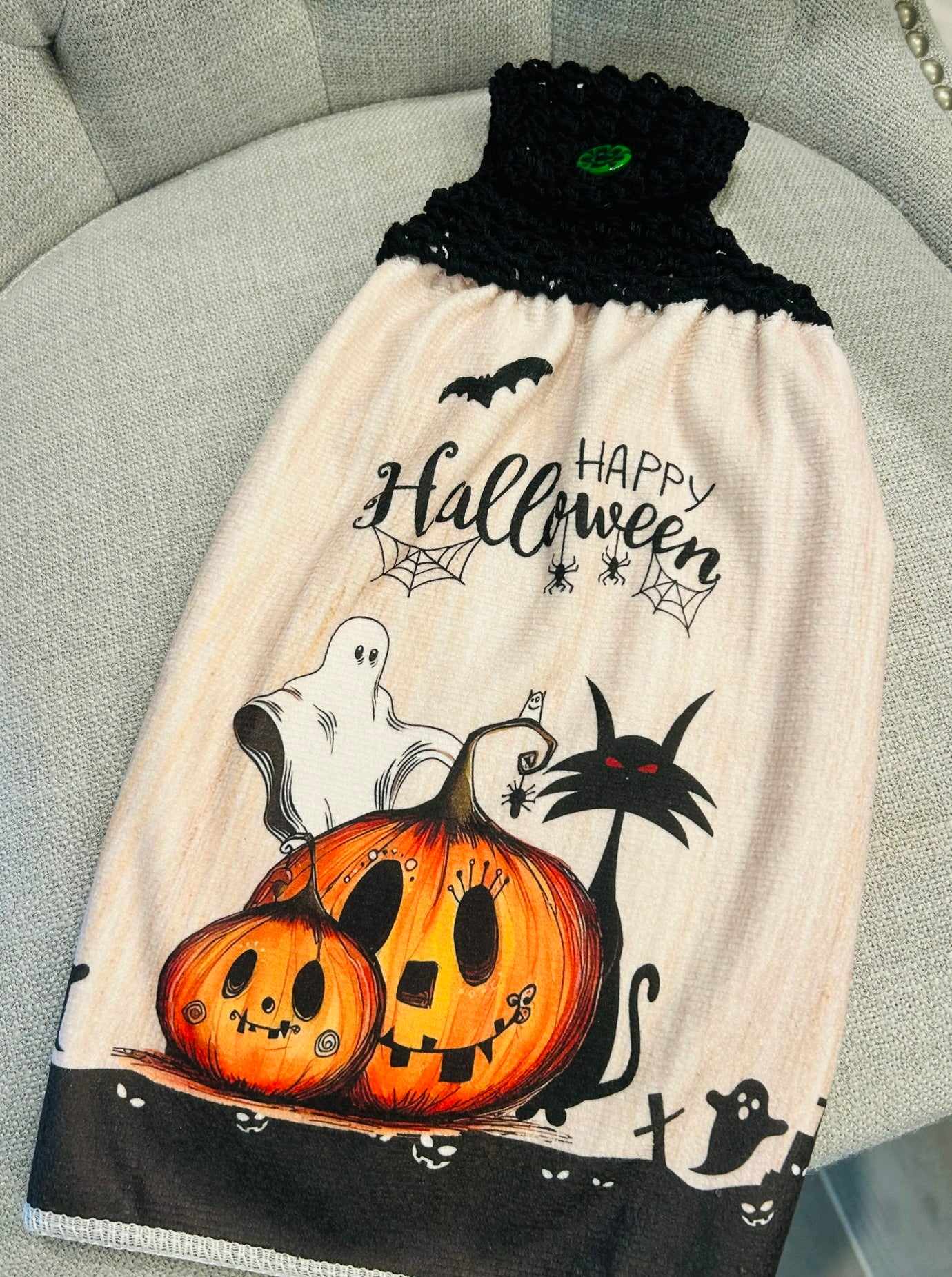 Crochet top | HALLOWEEN Home Decor| Kitchen Towels Gift - group 1