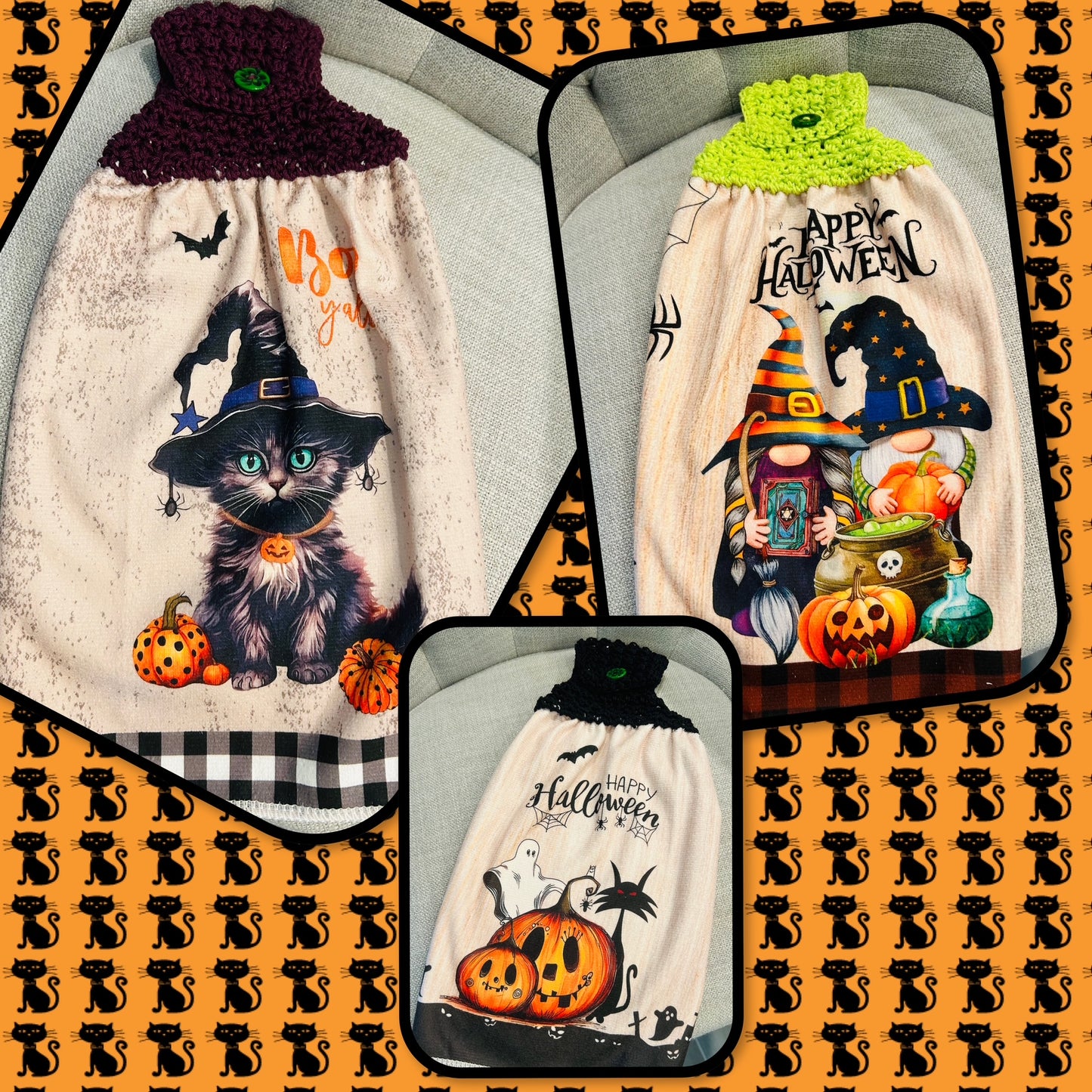 Crochet top | HALLOWEEN Home Decor| Kitchen Towels Gift - group 1