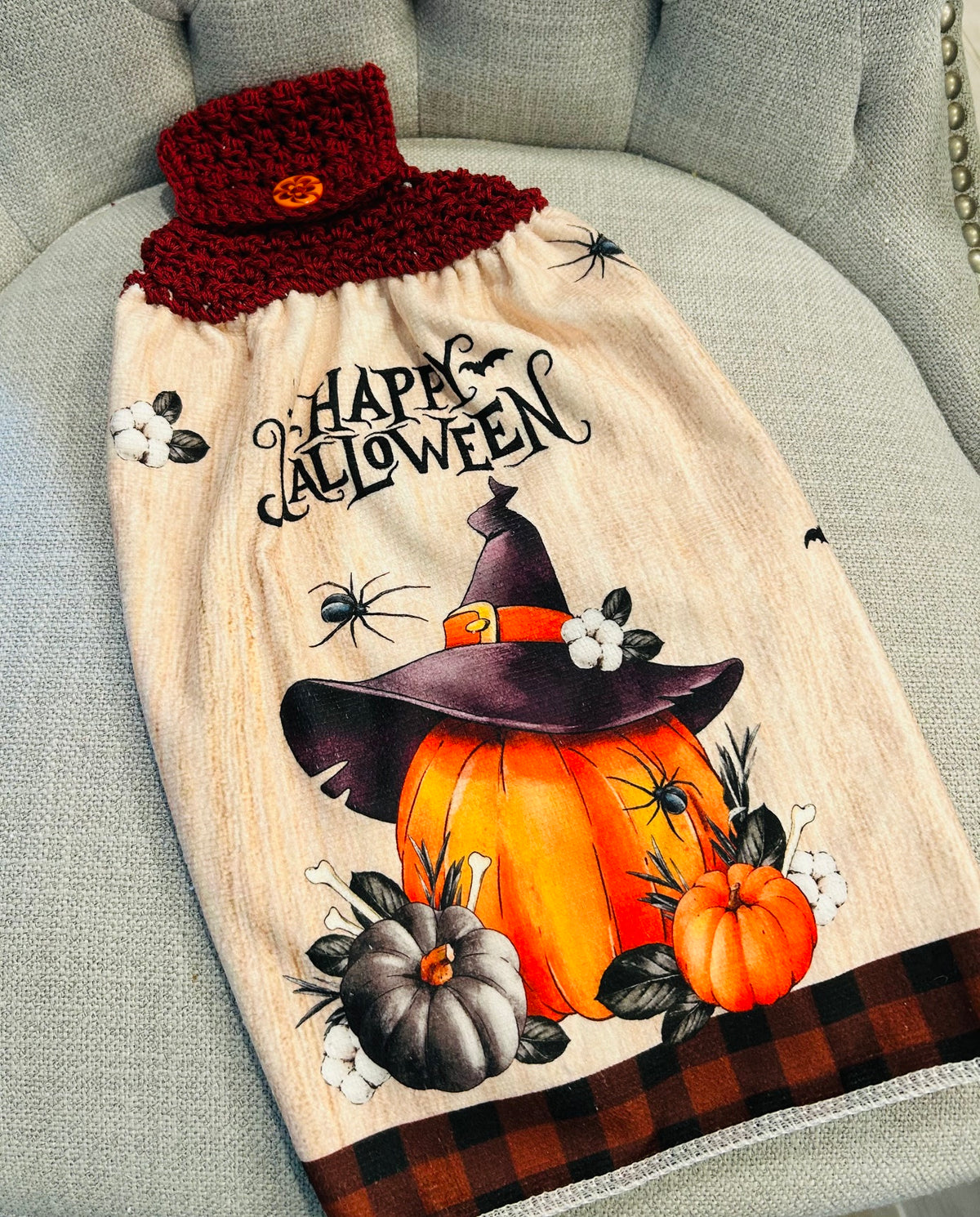 Crochet top | HALLOWEEN Home Decor| Kitchen Towels Gift - group 2