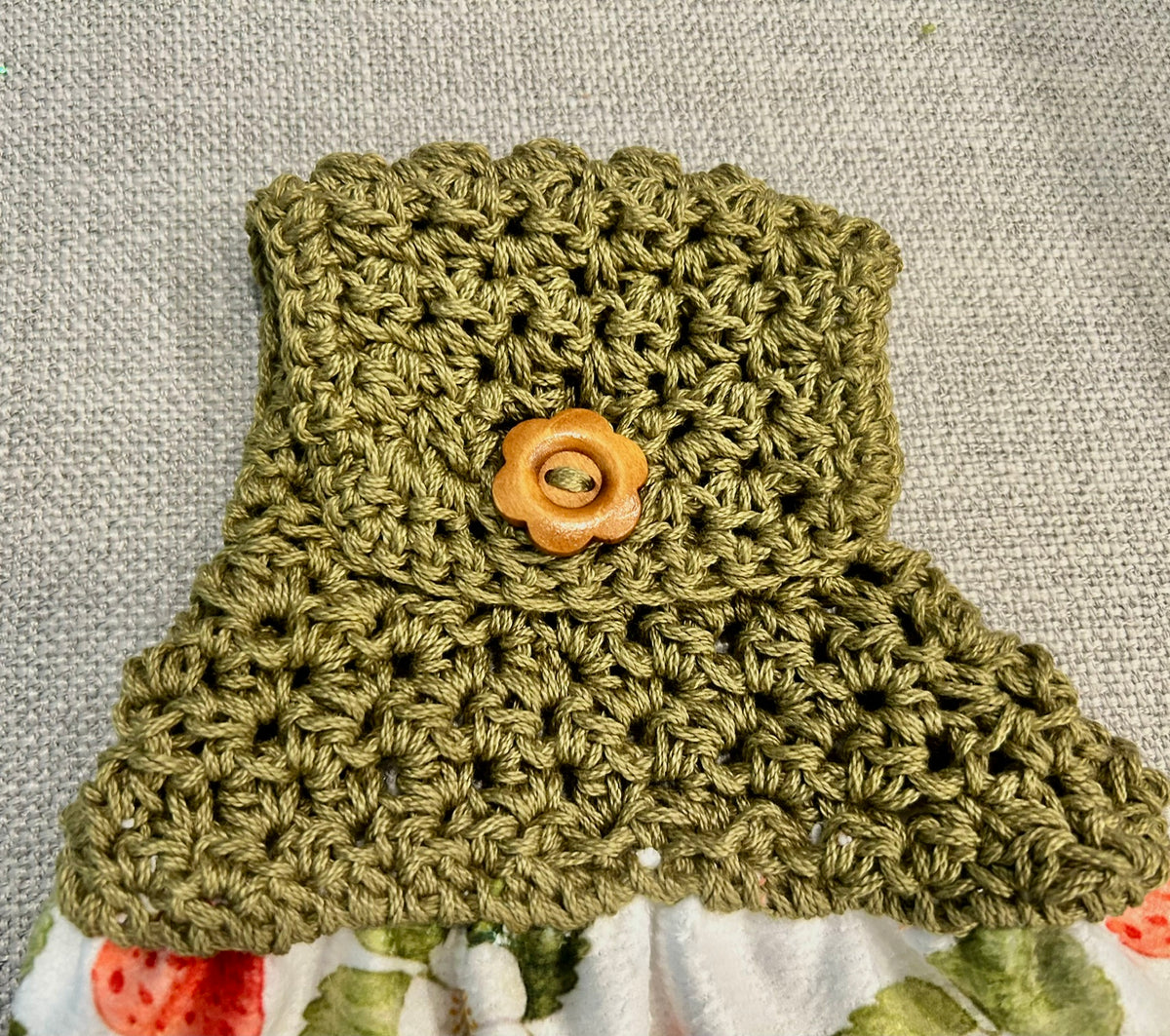 Crochet top | Kitchen towel | STRAWBERRY Garden and Basket | Spring Summer Gift Home Decor