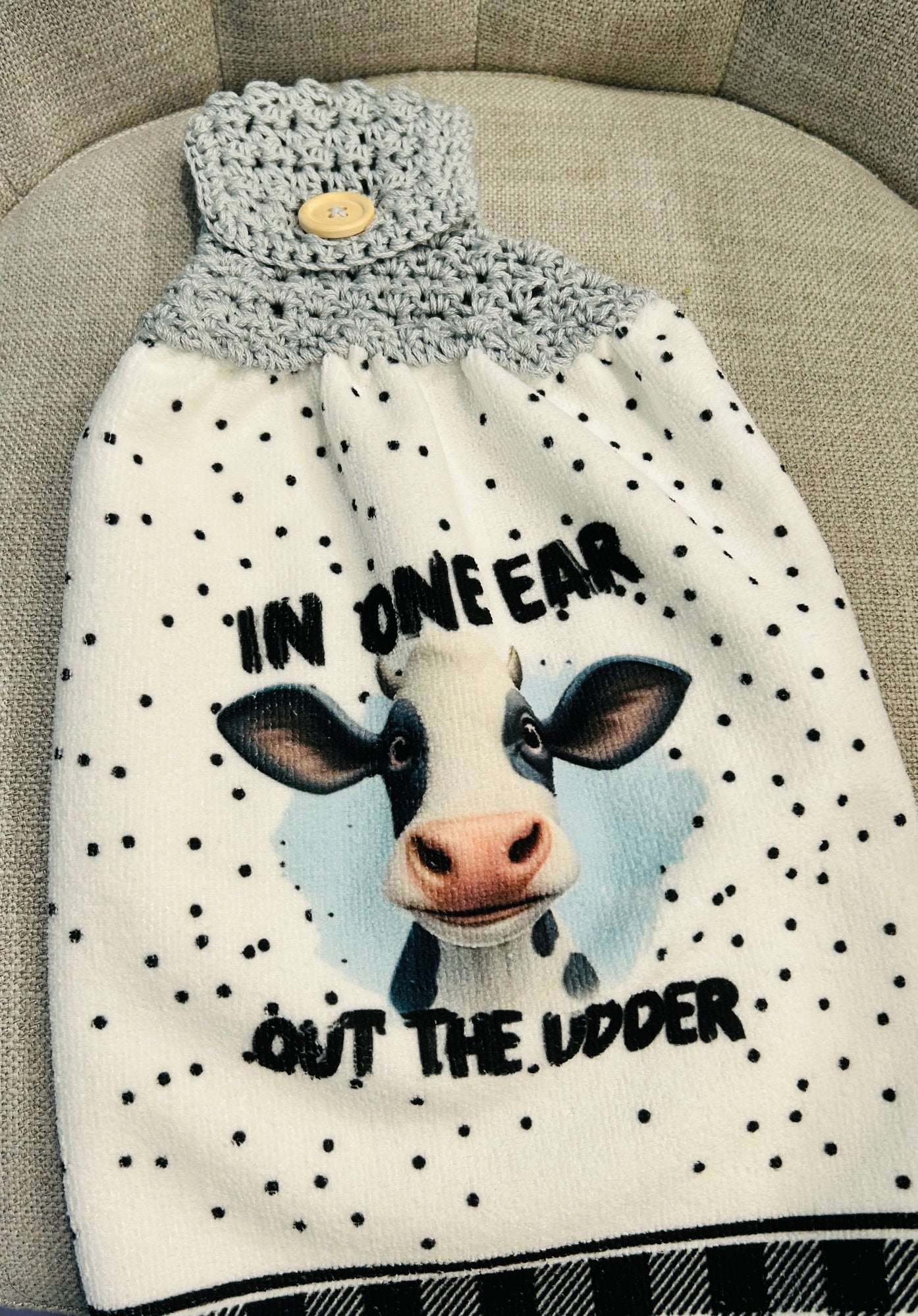 Crochet top | Kitchen towel | Cow collection | FUNNY Cows Bulls