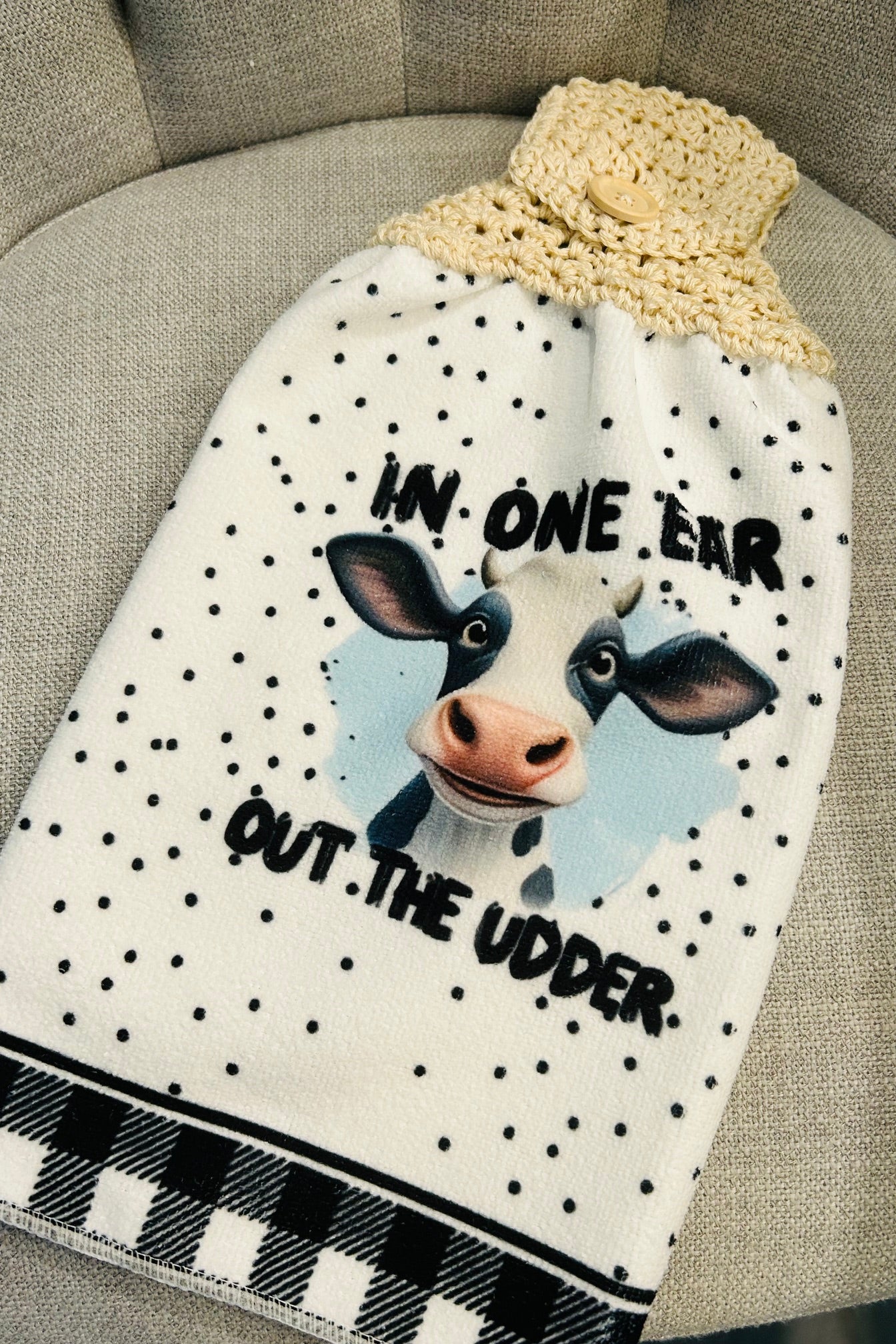 Crochet top | Kitchen towel | Cow collection | FUNNY Cows Bulls
