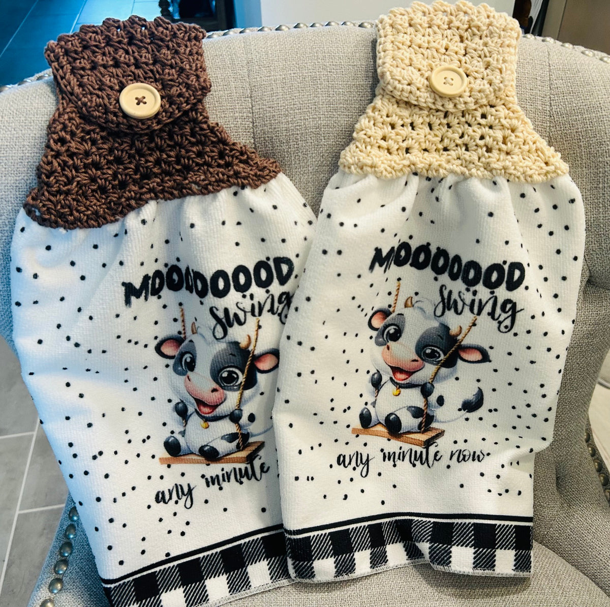 Crochet top | Kitchen towel | Cow collection | FUNNY Cows Bulls