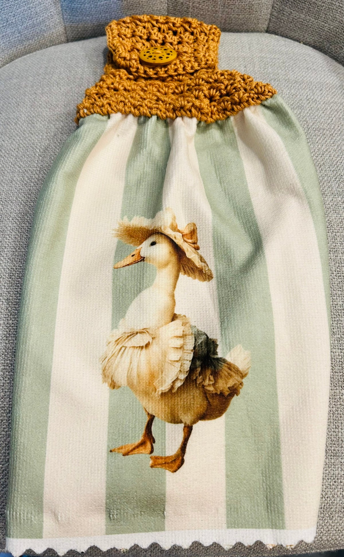 Crochet Top Kitchen towel | Duck Goose Mallard | Farm Life |Home Decor Gift