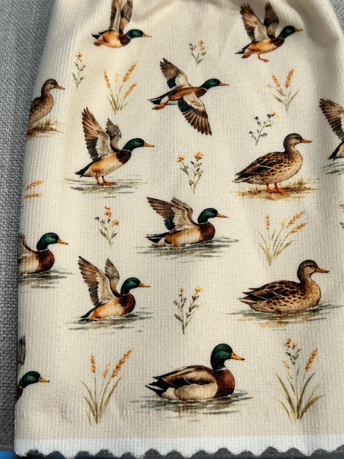 Crochet Top Kitchen towel | Duck Goose Mallard | Farm Life |Home Decor Gift