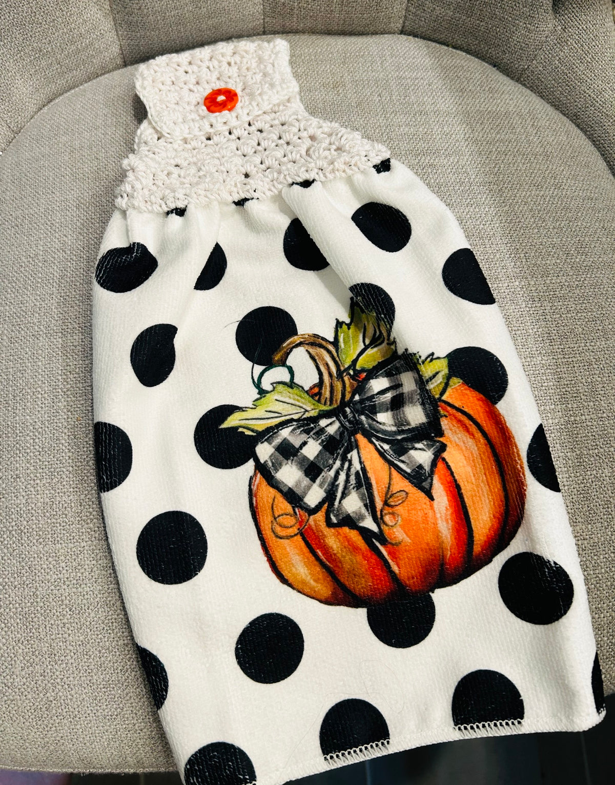 Crochet top | Kitchen towels | FALL COLORS Pumpkin Gnome | Home Decor Gift
