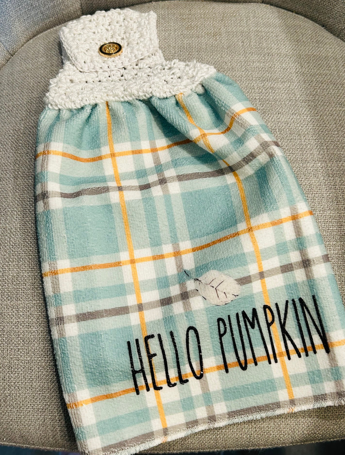 Crochet top | Kitchen towels | FALL COLORS Pumpkins | Home Decor Gift