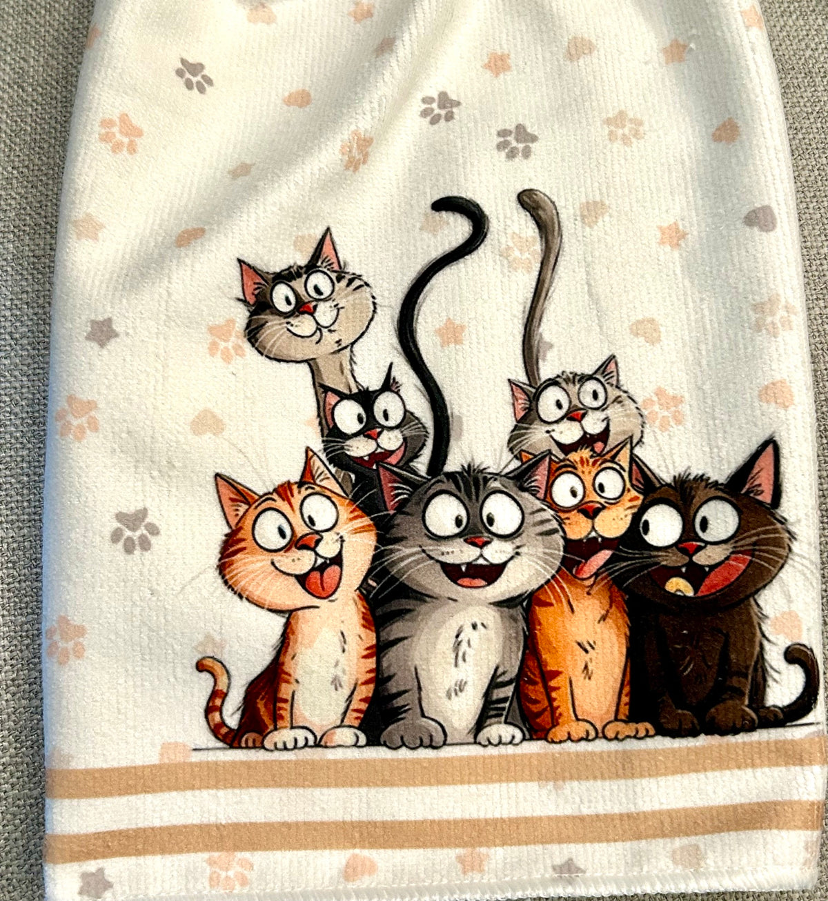 Crochet top | Kitchen towel | CARTOON CATS and DOGS | Fun Gift Home Decor