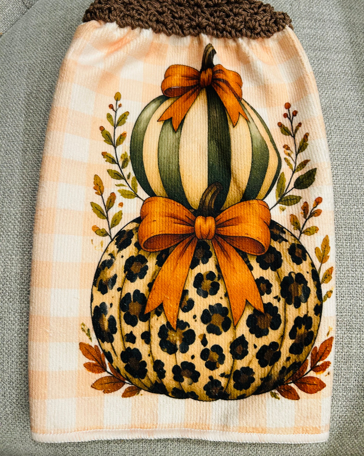 Crochet top | Kitchen towels | PUMPKINS Multiple Patterns Unique | Home Decor Gift