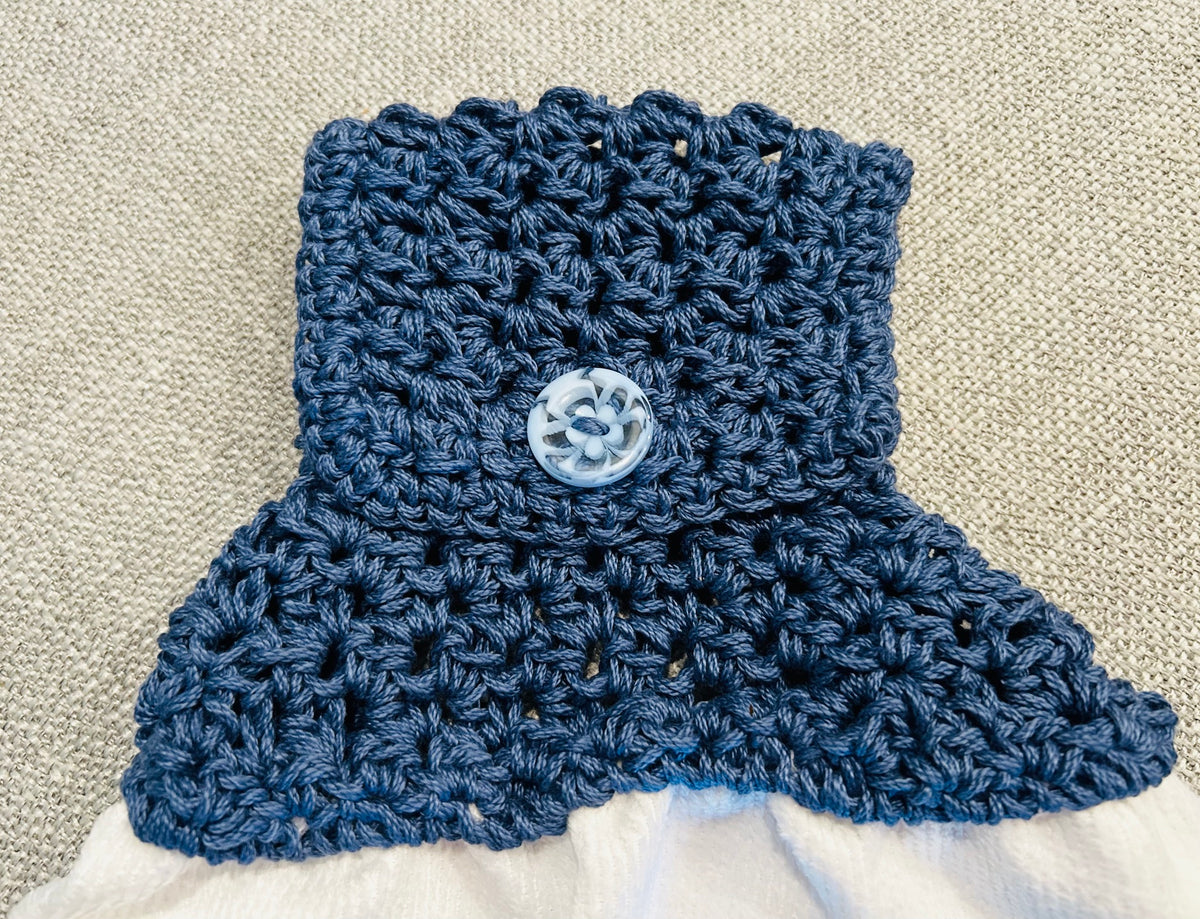 Crochet top | Kitchen towels | PUMPKINS Blue Soft Colors | Home Decor Gift