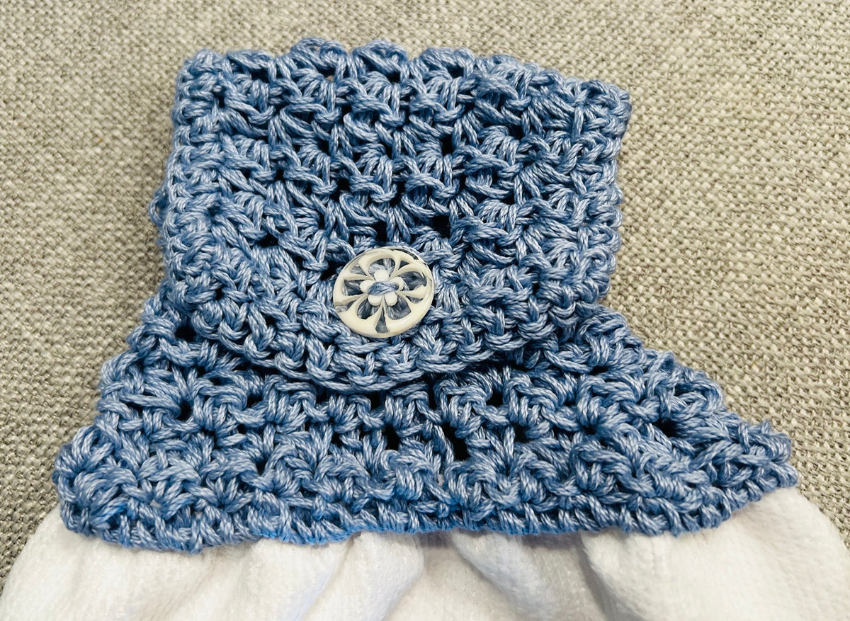 Crochet top | Kitchen towels | PUMPKINS Blue Soft Colors | Home Decor Gift