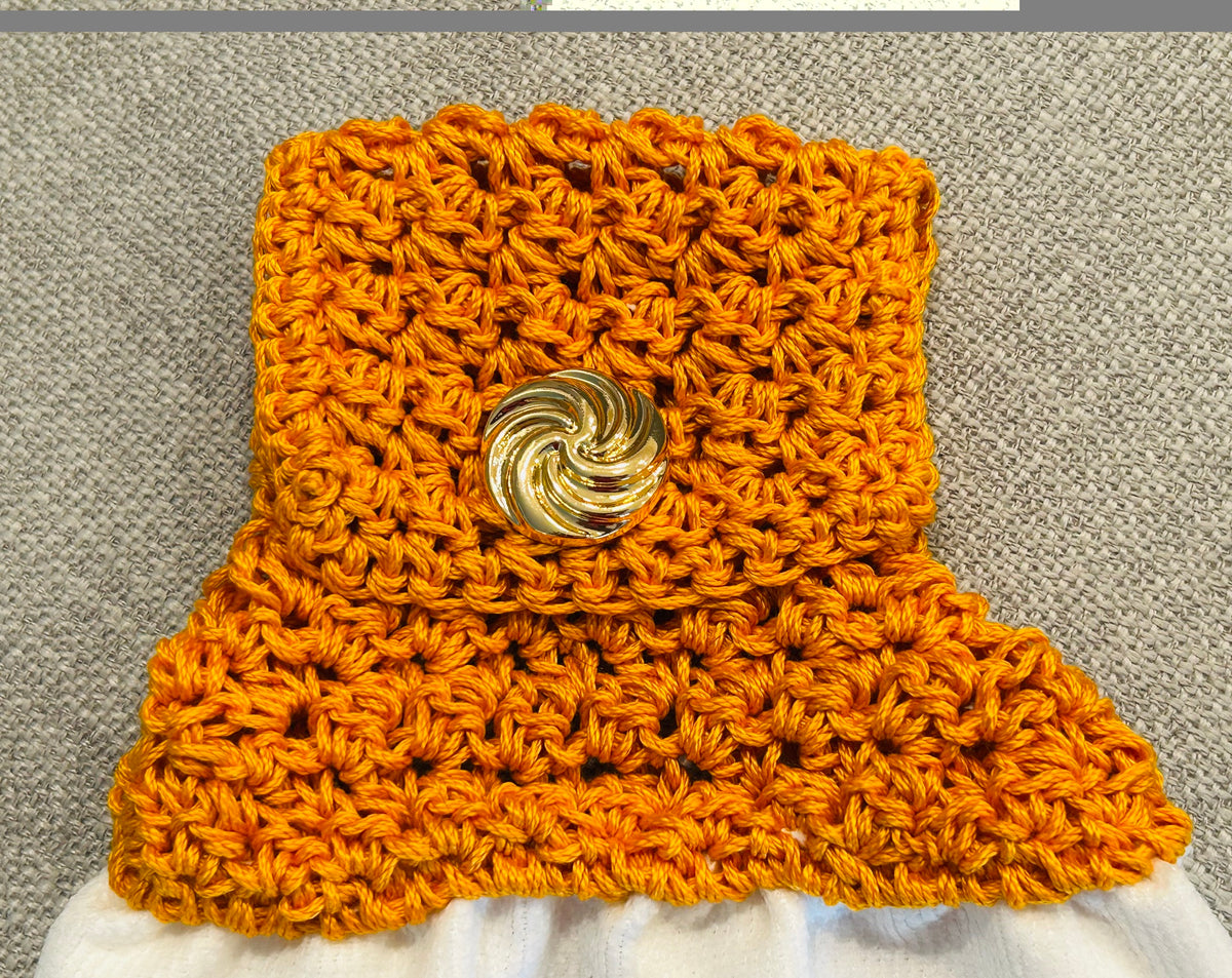 Crochet top | Kitchen towels | FALL LEAVES Bright Colors | Home Decor Gift