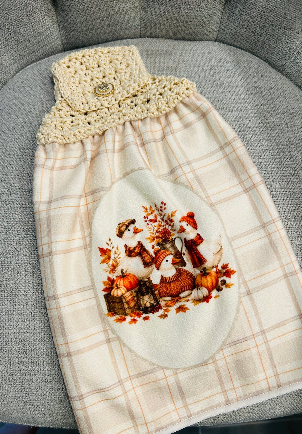 Crochet Top Kitchen towel | DUCKS Fall Winter Outfits| Farm Life | Home Decor Gift