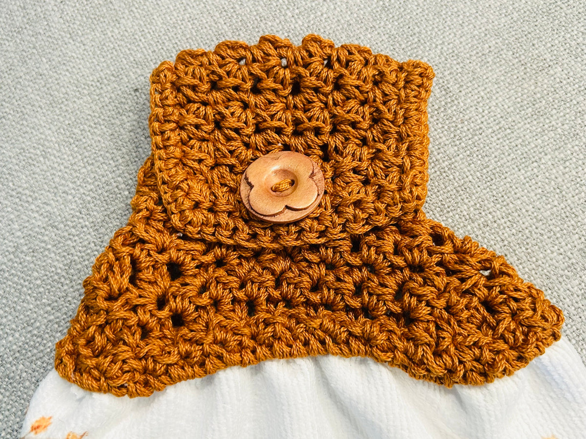 Chicken Hen Rooster | Crochet top kitchen towel | Fall Farm Life | Pumpkins | Home Decor Gift