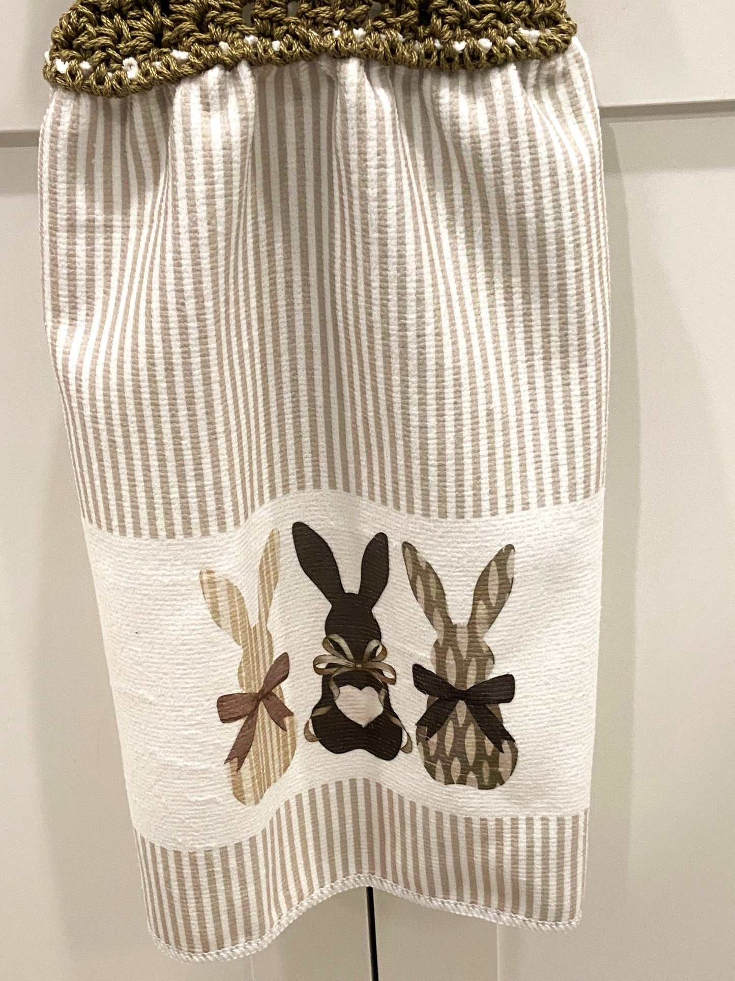 Crochet top kitchen towels | EASTER | SPRING | Bunny