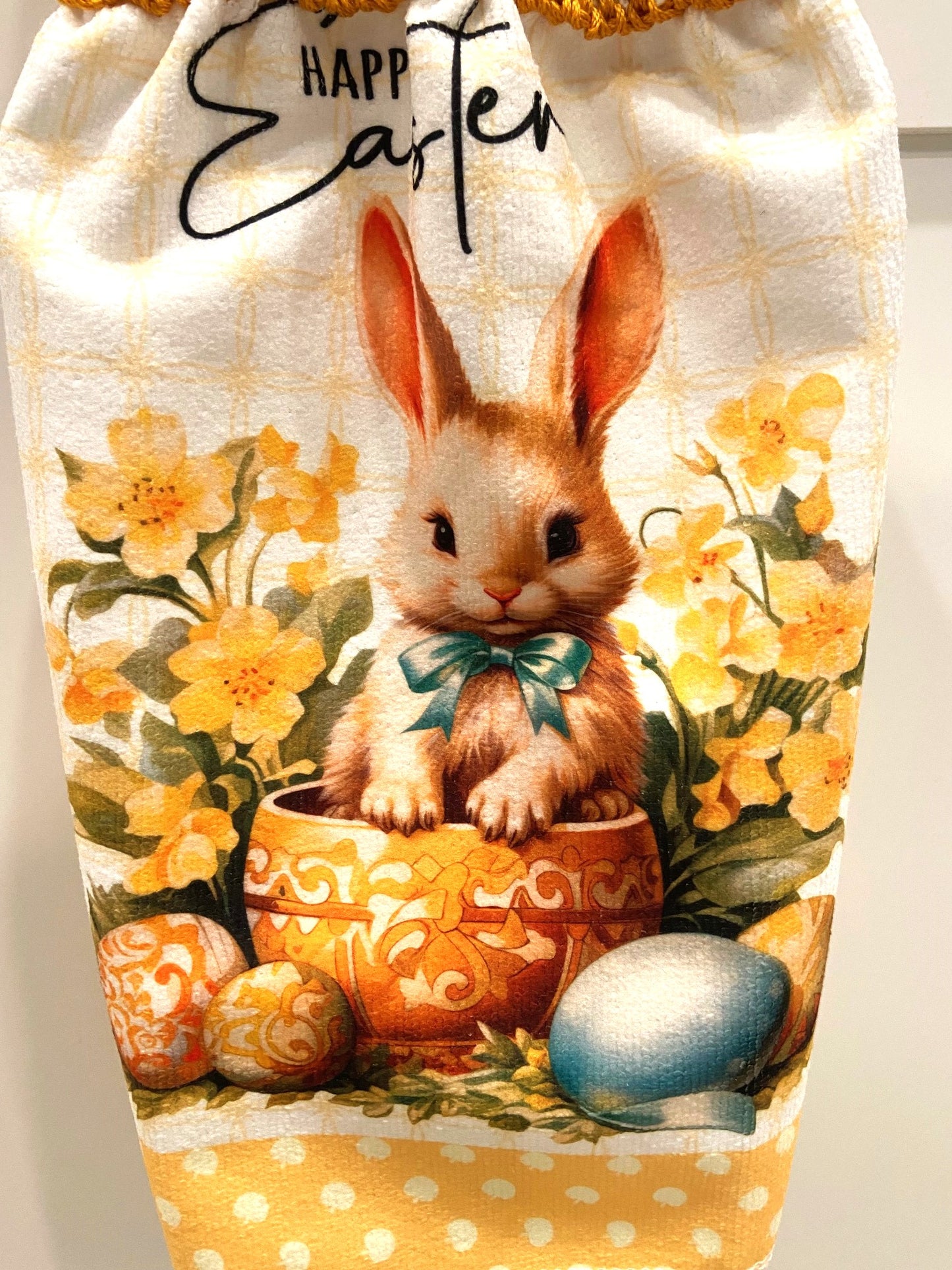Crochet top kitchen towels | EASTER | SPRING | Bunny