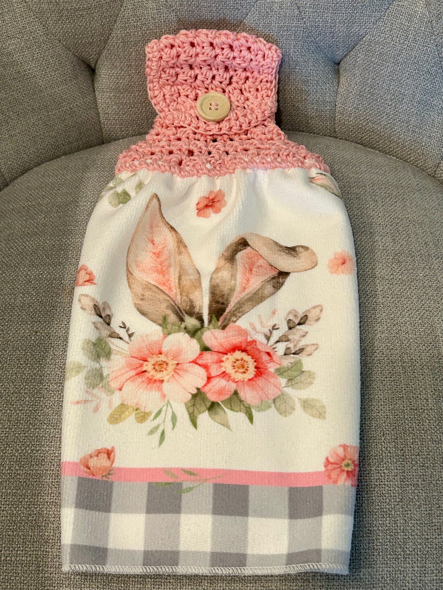 Crochet top kitchen towels | EASTER | SPRING | Bunny