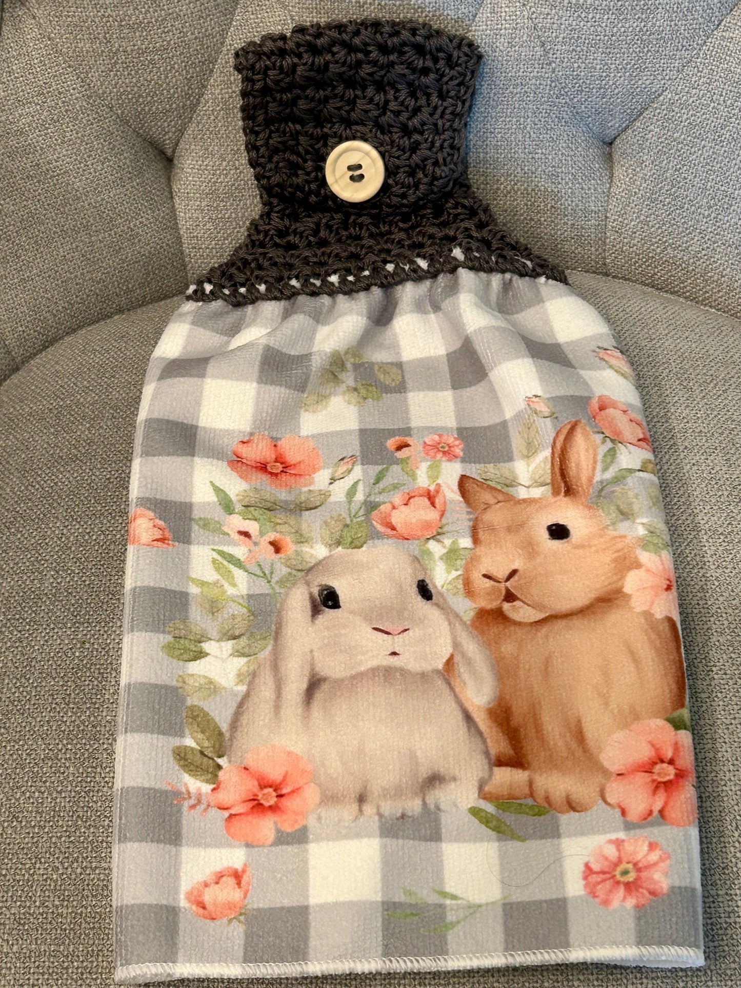 Crochet top kitchen towels | EASTER | SPRING | Bunny