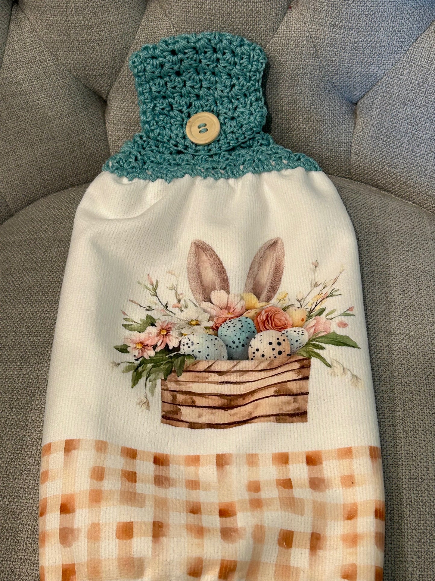 Crochet top kitchen towels | EASTER | SPRING | Bunny