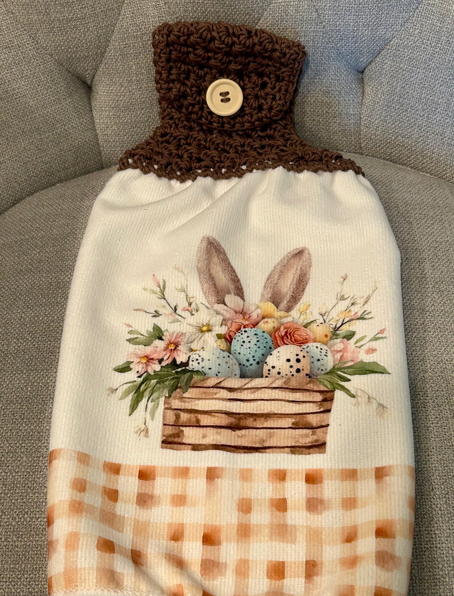 Crochet top kitchen towels | EASTER | SPRING | Bunny